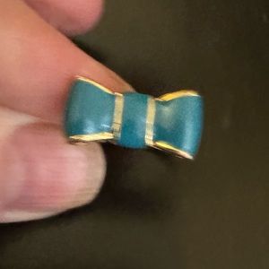 KATE SPADE TAKE A BOW TEAL RING SIZE 6